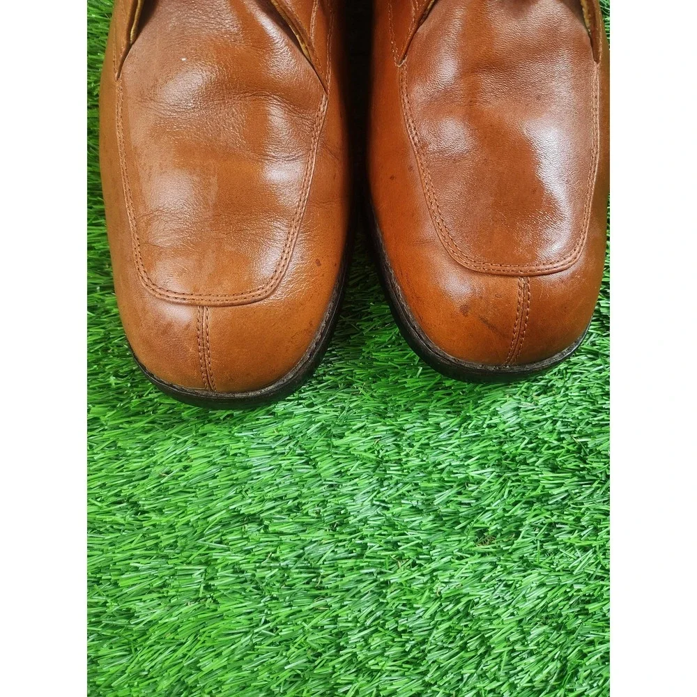 Adidas Shoes Mens Size 12.5 Brown Leather Derby Dress Lace Up Square Toe 383646